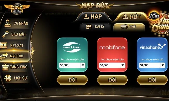 Điều kiện rút tiền Kingfun 